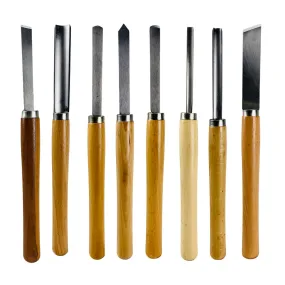 8 Piece Wood Chisel Woodworking Lathe Set - TZ02-07480