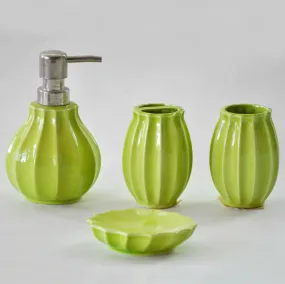 Apple Green Chartreuse Ceramic Bathroom Set