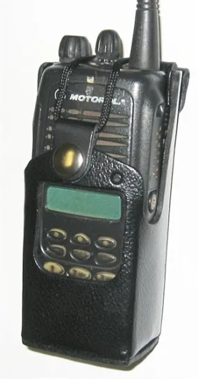 HLN9694 LEATHER CARRYING CASE FOR MOTOROLA HT1250 SERIES RADIO WB#WV-2056B(LEATHER PARTIAL KEYPAD)