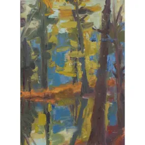 Lake Reflection -Oil Painting 5x7