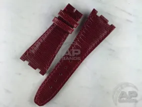 Lucertole Shiny Crimson Lizard Leather Strap For Audemars Piguet Royal Oak Offshore