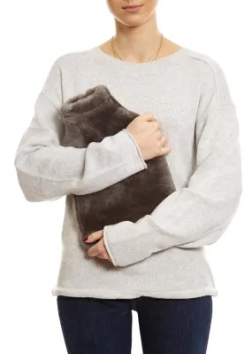 Luxury Grey Sheepskin Hot Water Bottle