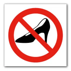 No stilettos symbol