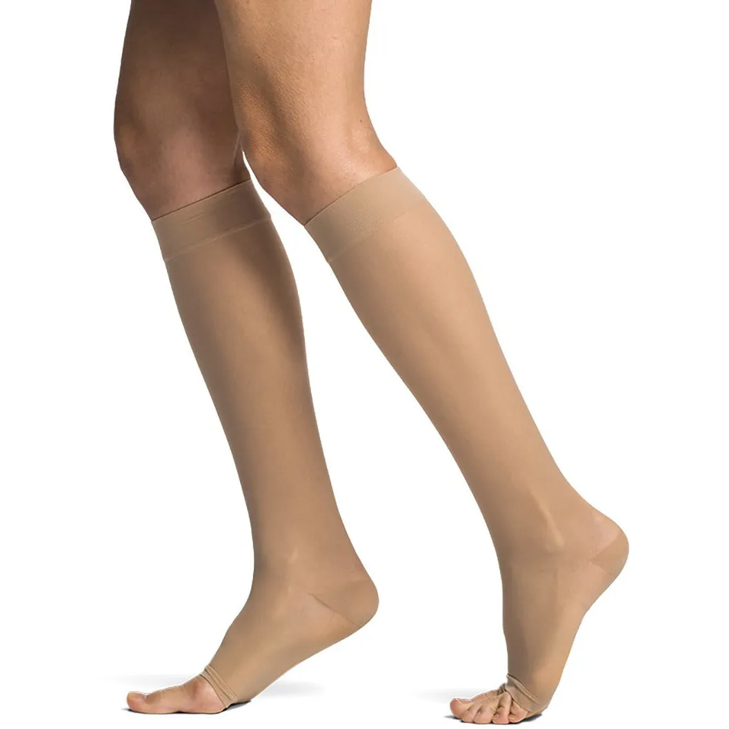 Sigvaris Sheer Women's Knee High 30-40 mmHg, Open Toe