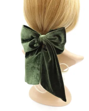 velvet hair bow medium large sized hair accessory for women